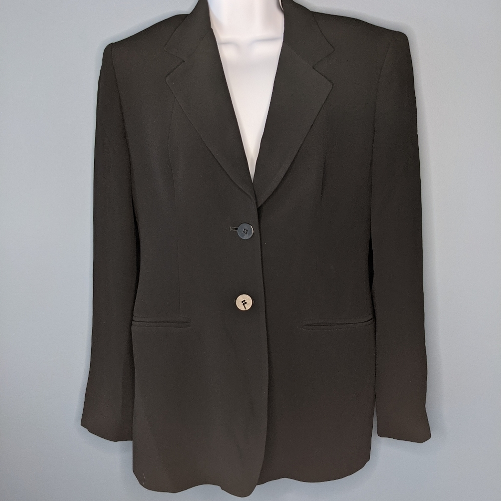 Donna Karan Signature Well Tailored Black Blazer
